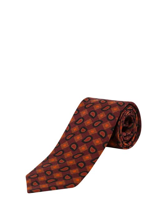 Nicky Brown Wool And Silk Tie for men
