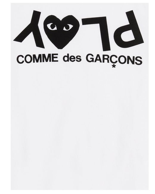 COMME DES GARÇONS PLAY White Logo Reverse T-shirt