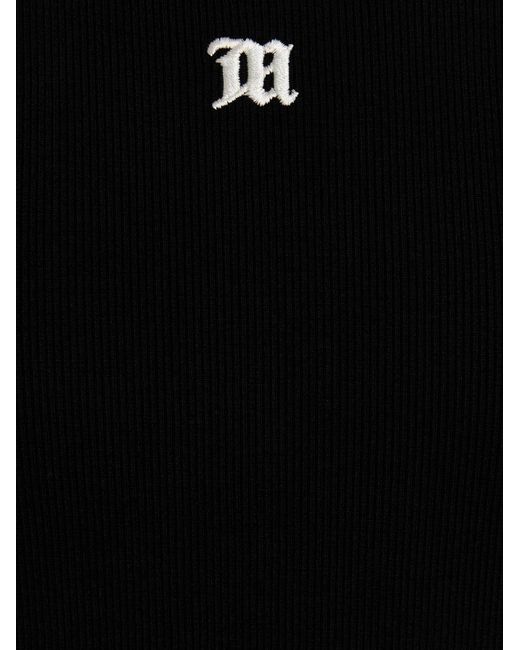 M I S B H V Black Logo Embroidery Tank Top for men