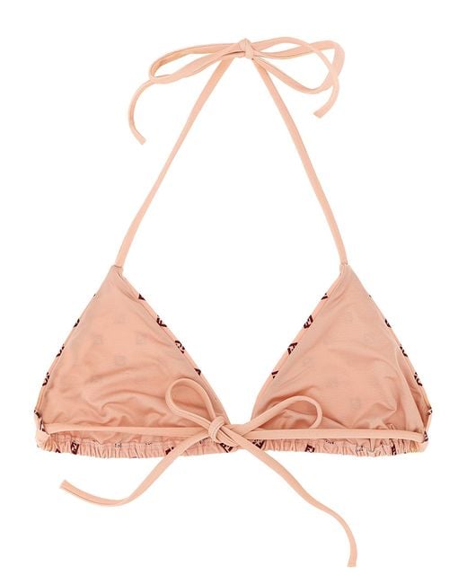 Fendi Pink Micro Patchwork Bikini Top