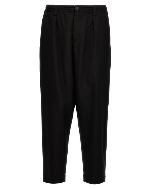 Marni Black Tropical Wool Crop Pants for men