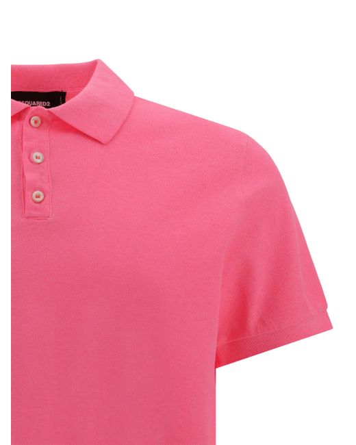 Maglia Polo di DSquared² in Pink da Uomo