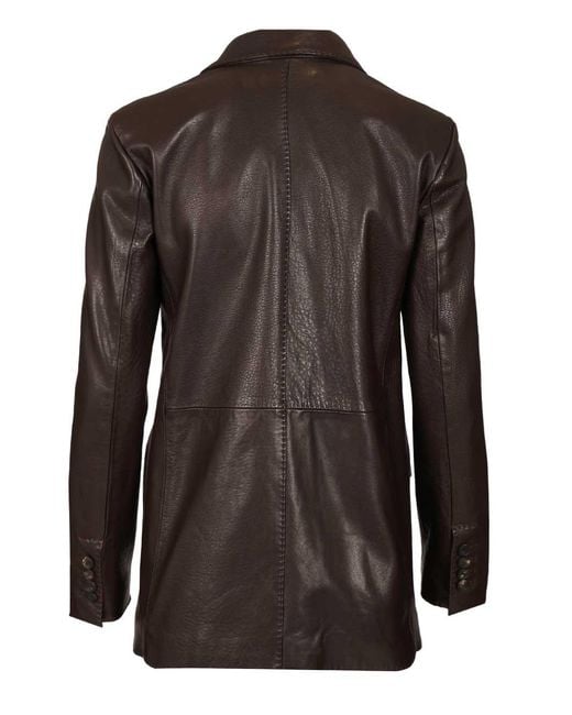Tagliatore Black Josie Double-Breasted Lambskin Blazer