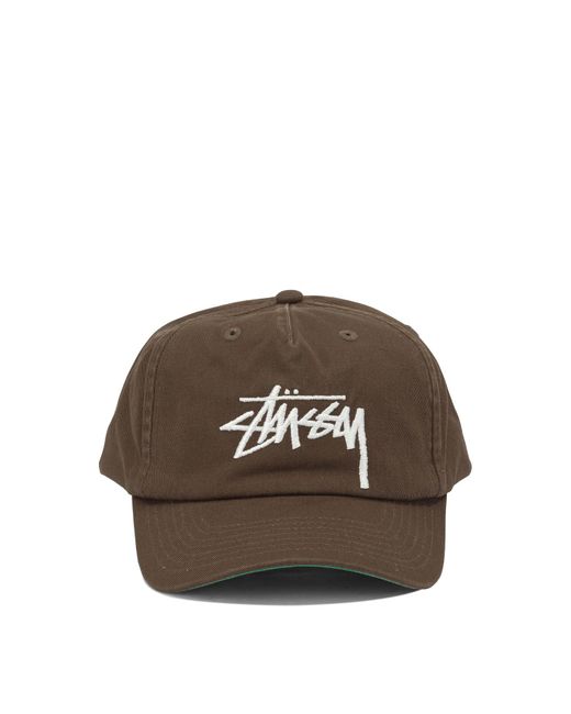 Stussy Brown Cotton Hat for men