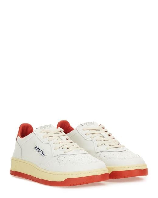 Autry X Maison Kitsune White Sneaker "Medalist" Low for men