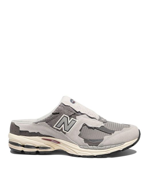 New Balance White "2002N" Slippers for men