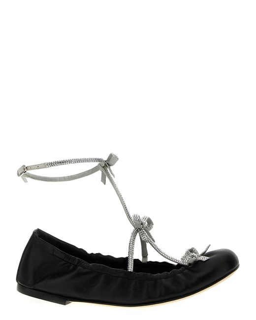 Caterina Flat Shoes Nero di Rene Caovilla in Black