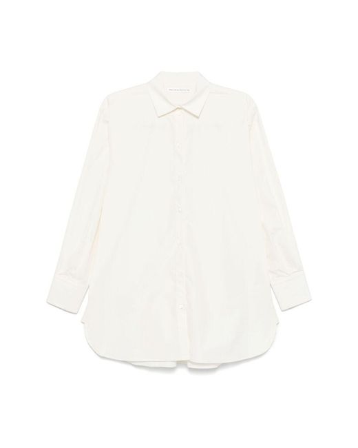Camicie Cotone-Donna di Mark Kenly Domino Tan in White