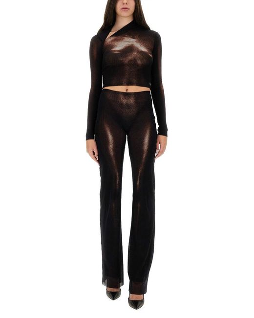 Jean Paul Gaultier Black Pants With "Body Dust" Print