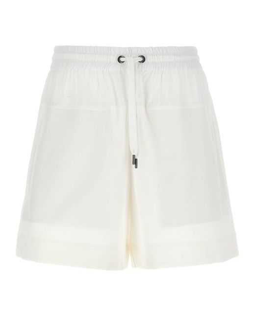 Brunello Cucinelli White 'Paneled Track' Shorts