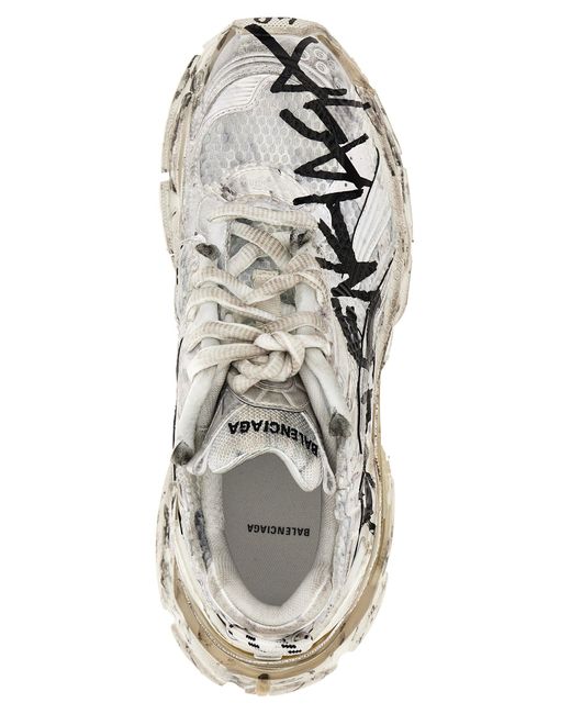 Balenciaga White Runner Graffiti Sneakers