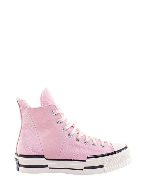 Converse Pink Stitched Profile Lace-up Sneakers for men