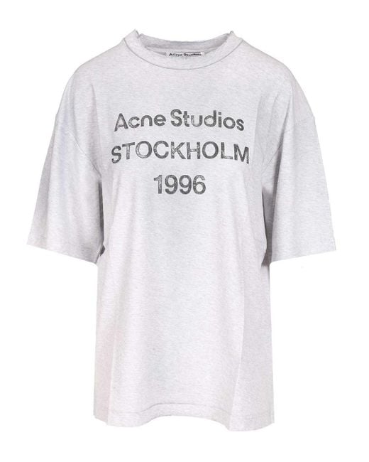 Acne White Cotton T-Shirt