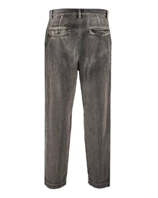 Barena Gray Pantalone Canasta Olsar 100 Cotone Trousers Black for men