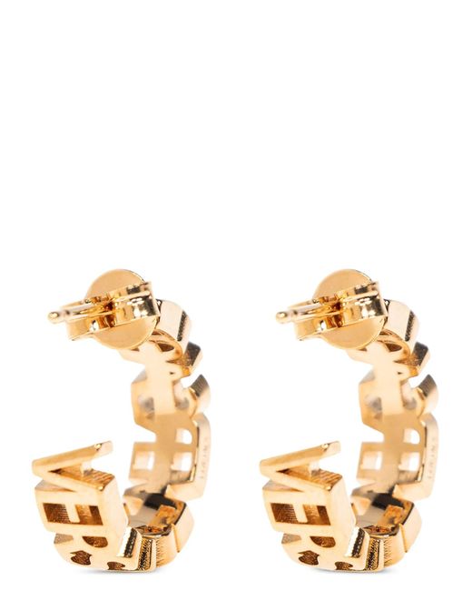Versace Metallic Logo' Earrings