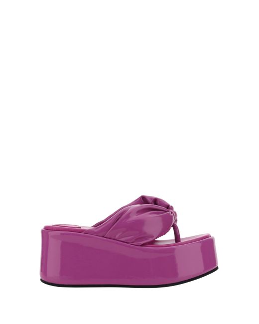 Bettina Vermillon Purple Dolly Sandals