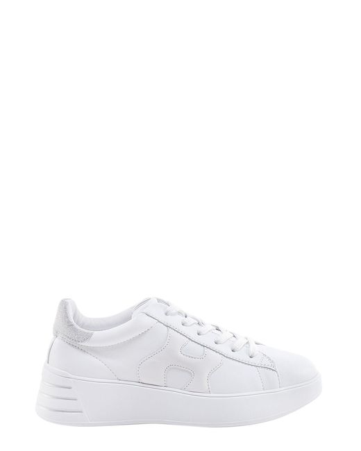 Hogan White Leather Lace-up Sneakers