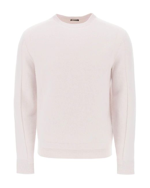 Zegna White Wool Cashmere Sweater for men