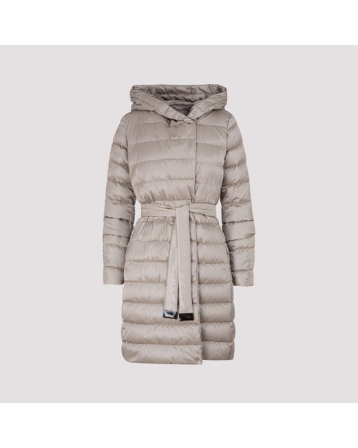 Max Mara Gray Down Jackets Nude & Neutrals