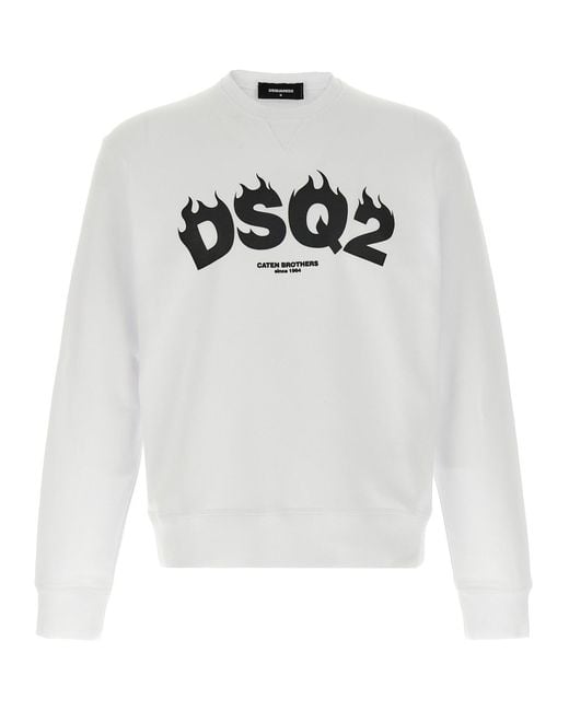Dsq2 Felpe Bianco/Nero-Uomo di DSquared² in Gray da Uomo