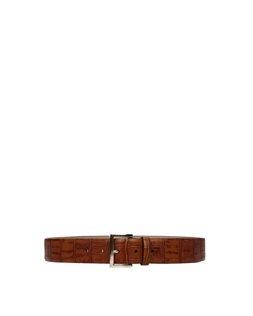 Max Mara Brown Regular Belts Fiore Leather Leather