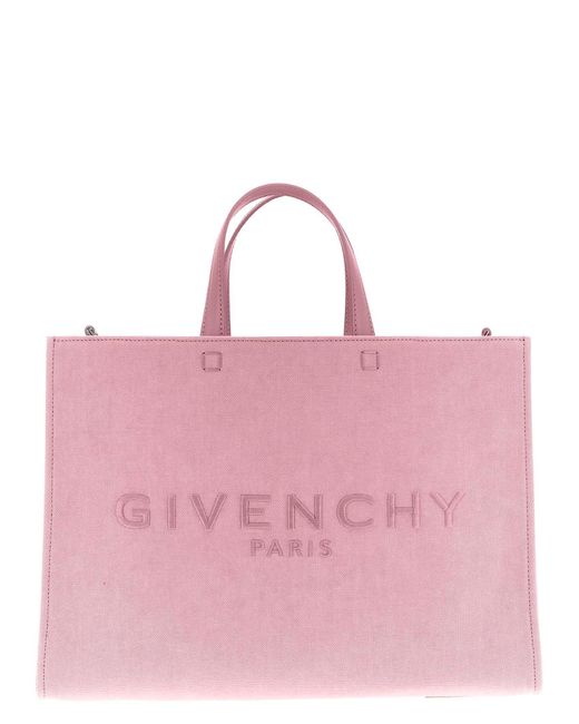 Givenchy Pink Medium 'G-Tote' Shopping Bag