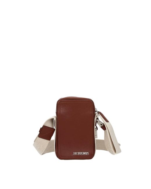 Jacquemus Crossbody Bag Leather Brown for Men Lyst