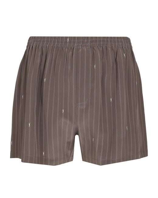 Saint Laurent Gray Cassandre Trousers Grey for men