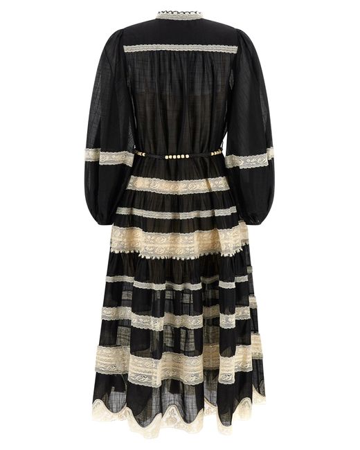 Abito Rhiannon Billow di Zimmermann in Black