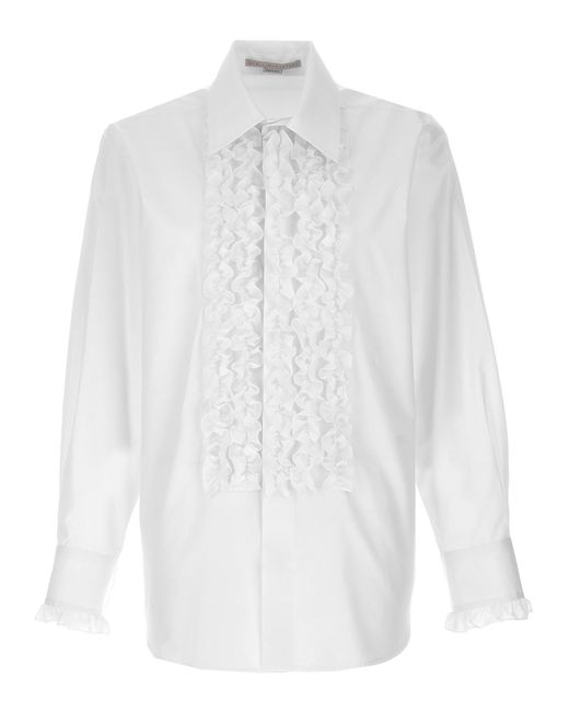 Stella McCartney White Ruffles Shirt