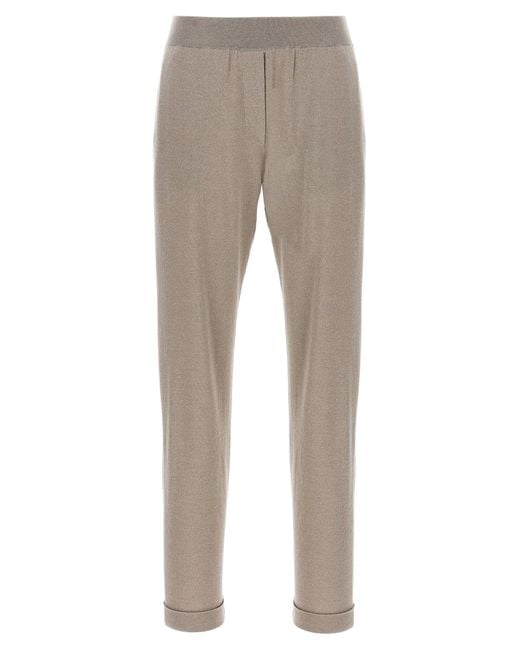 Sparkling Pantaloni Grigio-Donna di Brunello Cucinelli in Gray