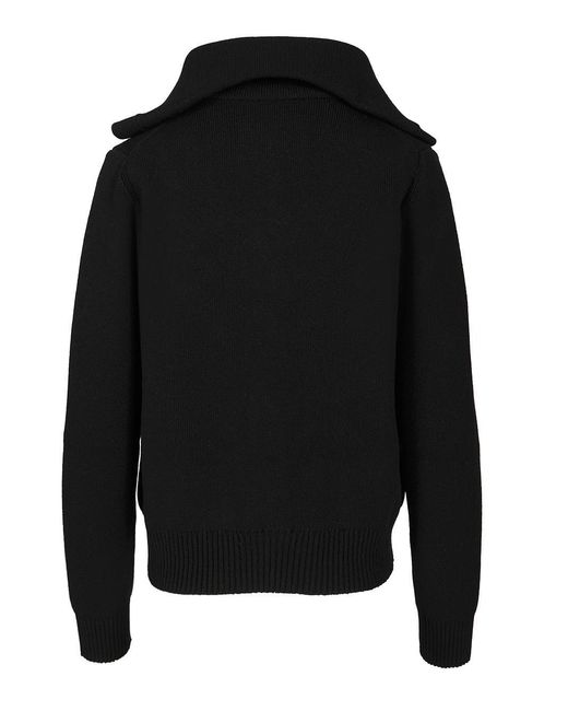 Compact Wool Cardigan Knitwear Nero-Donna di Bottega Veneta in Black