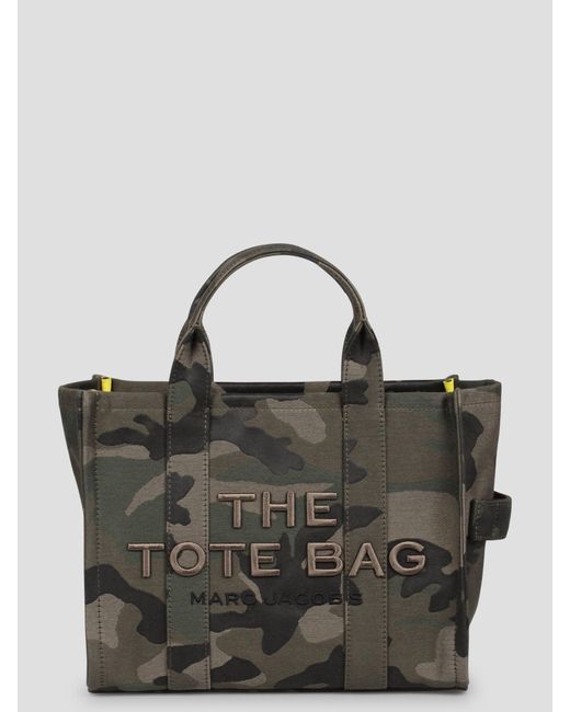 Marc Jacobs Black The Camo Jacquard Medium Tote Bag