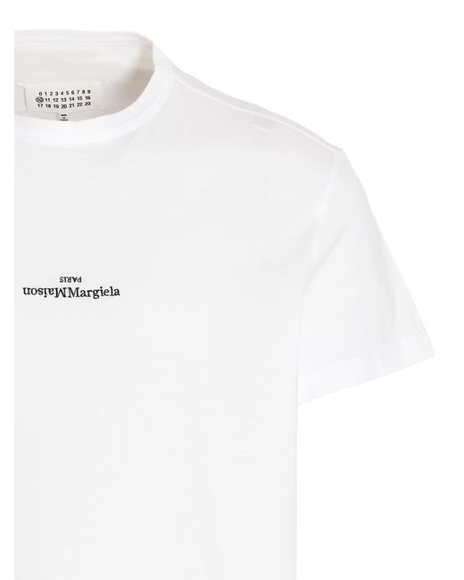 Paris T Shirt Bianco di Maison Margiela in White da Uomo