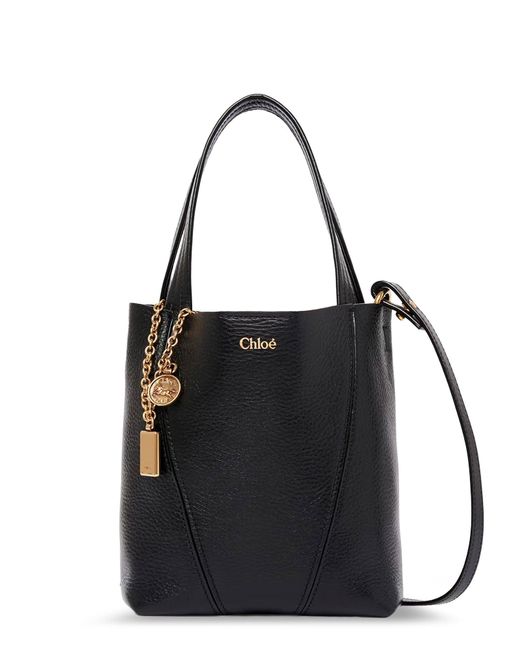 Chloé Spin Leather Crossbody Bag-Donna di Chloé in Black
