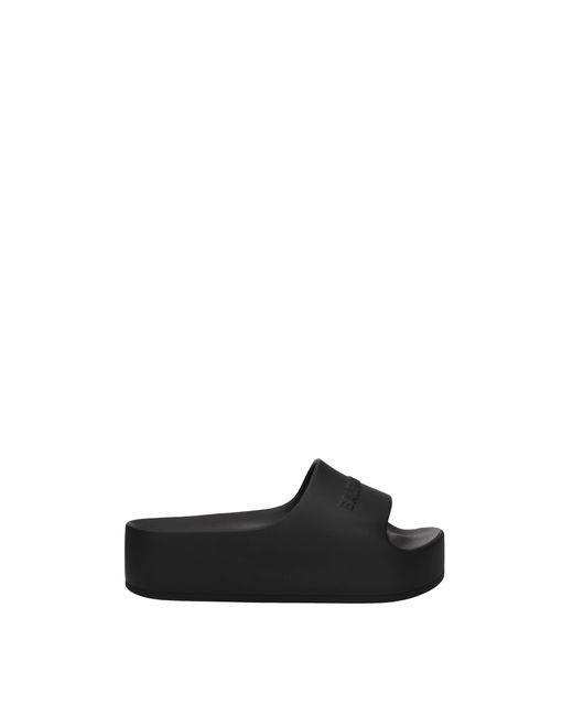 Balenciaga Black Slippers And Clogs Chunky Rubber