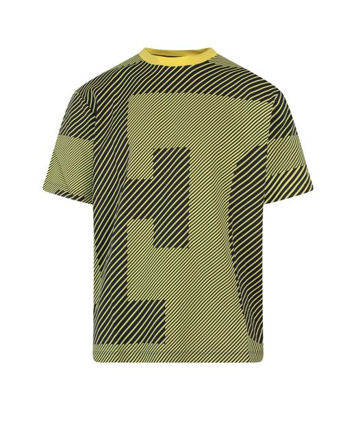 Ferrari Green Cotton T-shirt With Water-based Print Flunga Hologram for men