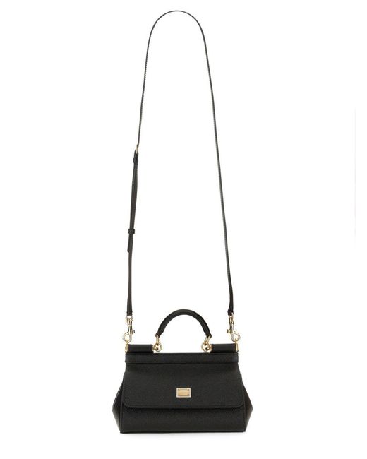 Dolce & Gabbana Black Sicily Small Tote Bag