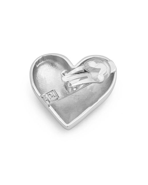 Earring love silver di FEDERICA TOSI in Metallic