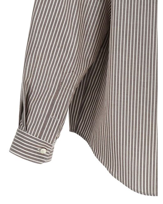 Pinstripe Oxford Camicie Bianco di Hed Mayner in Gray da Uomo