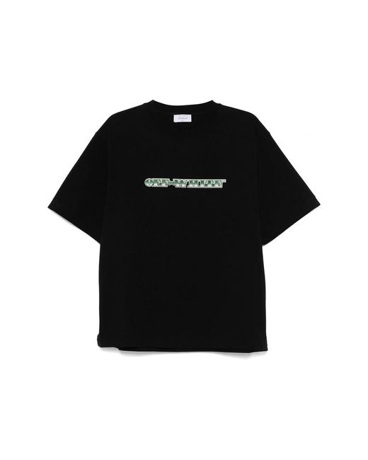 T Shirt Cotone-Uomo di Off-White c/o Virgil Abloh in Black da Uomo