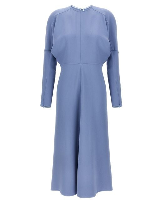 Victoria Beckham Blue Dolman Midi Dresses