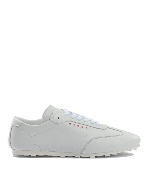 Marni White "softy Soccer" Sneakers