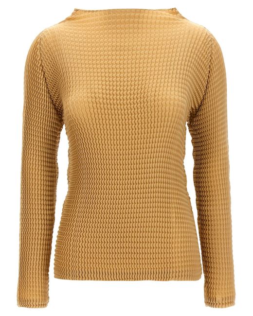 Suede Like Pleats Camicie-Donna di Issey Miyake in Brown