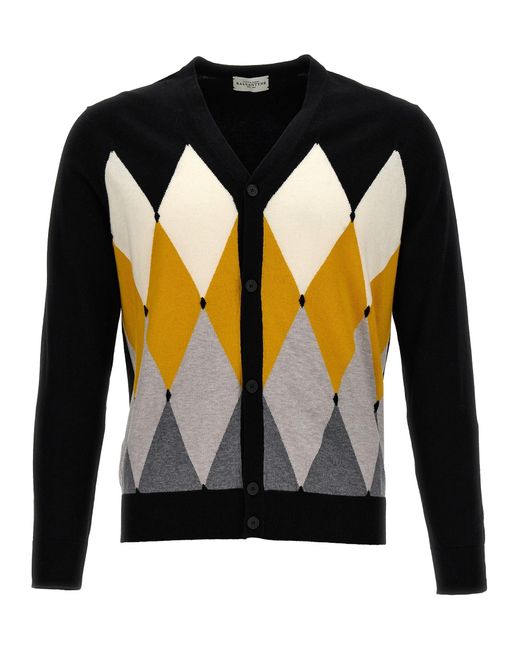 Ballantyne Black Argyle Sweater, Cardigans for men