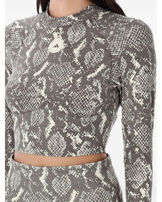 Adidas By Stella McCartney Gray Logo Top