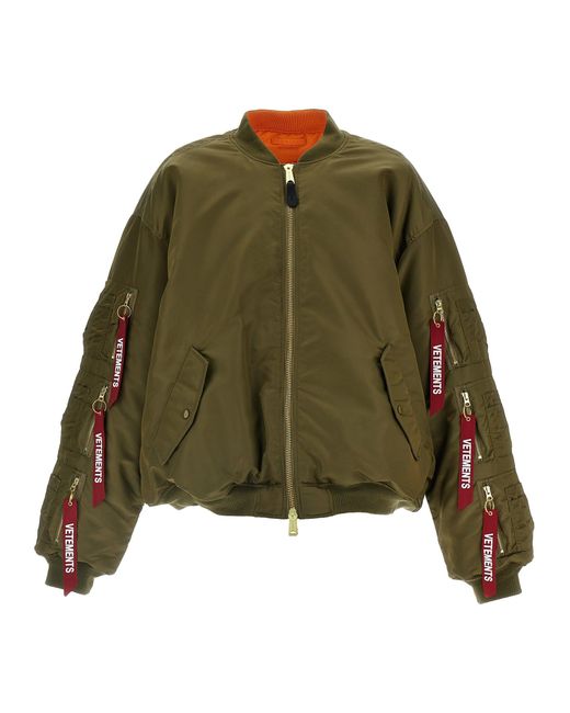 Vetements Green 'Alpha Industries Edition' Reversible Bomber Jacket for men