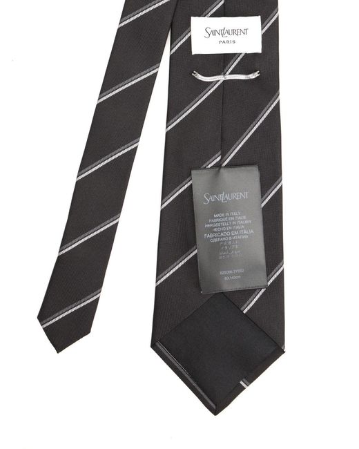 Saint Laurent Black 'Double Rayur' Tie for men