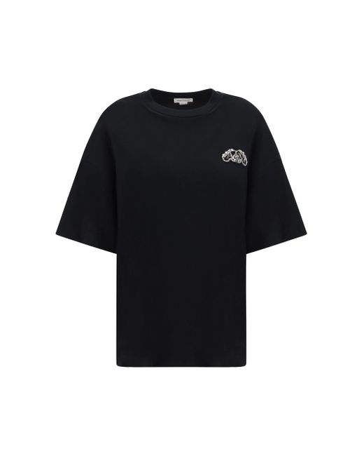 T-shirt di Alexander McQueen in Black