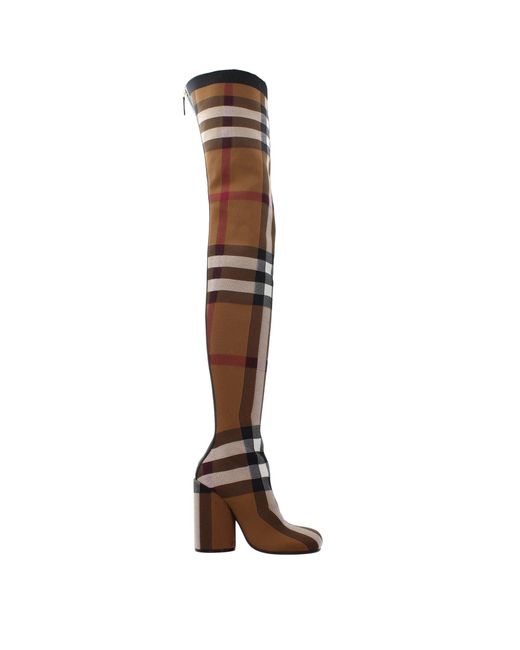Burberry Brown Boots Fabric